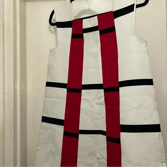 Alaia Red and White Midi Dress